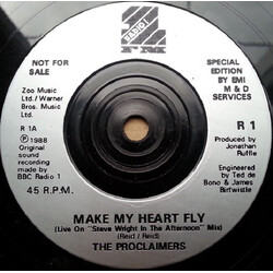 The Proclaimers Make My Heart Fly (Live On "Steve Wright In The Afternoon" Mix) USED VINYL 7INCH 45 RPM SINGLE SIDED SINGLE ETCHED LIMITED EDITION PRO