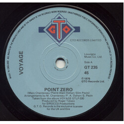 Voyage Point Zero USED VINYL 7INCH 45 RPM