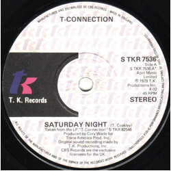 T-Connection Saturday Night USED VINYL 7INCH 45 RPM SINGLE