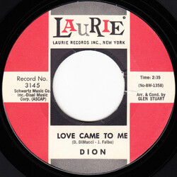 Dion (3) Love Came To Me USED VINYL 7INCH 45 RPM STYRENE