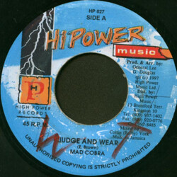 Mad Cobra Judge And Wear USED VINYL 7INCH 45 RPM