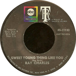 Ray Charles Sweet Young Thing Like You / Listen, They're Playing My Song USED VINYL 7INCH SINGLE 45 RPM