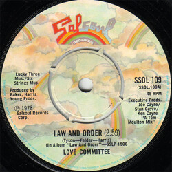 Love Committee Law And Order VINYL 7" USED