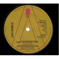 Lou Rawls Some Folks Never Learn Vinyl 7" USED