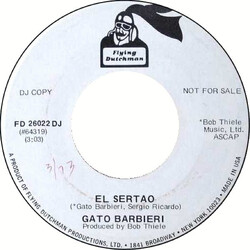 Gato Barbieri El Sertao / Antonico USED VINYL 7INCH 45 RPM SINGLE PROMO