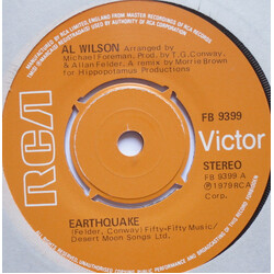 Al Wilson Earthquake / Is This The End USED VINYL 7INCH 45 RPM SINGLE