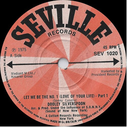 Dooley Silverspoon Let Me Be The No.1 (Love Of Your Life) Vinyl 7" USED