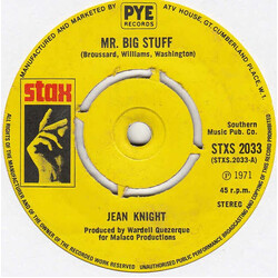 Jean Knight Mr. Big Stuff USED VINYL 7INCH SINGLE REISSUE