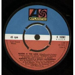 Roberta Flack / Donny Hathaway Where Is The Love Vinyl 7" USED