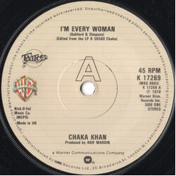 Chaka Khan I'm Every Woman Vinyl 7" USED