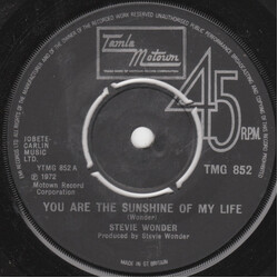 Stevie Wonder You Are The Sunshine Of My Life Vinyl 7" USED