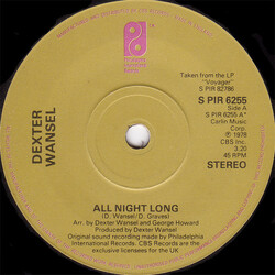 Dexter Wansel All Night Long Vinyl 7" USED