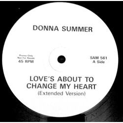Donna Summer Love's About To Change My Heart USED VINYL 12INCH PROMO