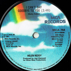 Helen Reddy I Can't Say Goodbye To You USED VINYL 7INCH 45 RPM SINGLE
