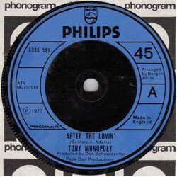 Tony Monopoly After The Lovin' USED VINYL 7INCH