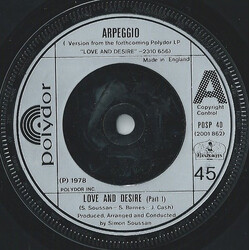 Arpeggio (2) Love And Desire USED VINYL 7INCH 45 RPM