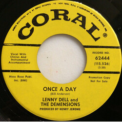 Lenny Dell / The Demensions Once A Day / Ting Aling Ting Toy (China Girl) USED VINYL 7INCH 45 RPM PROMO