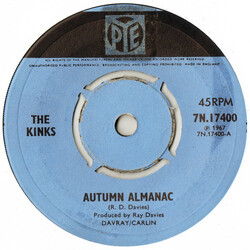 The Kinks Autumn Almanac USED VINYL 7INCH 45 RPM SINGLE REISSUE