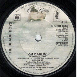 The Beach Boys Oh Darlin'  VINYL 7" USED