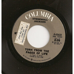 Stonewall Jackson Torn From The Pages Of Life / Waterloo USED VINYL 7INCH 45 RPM SINGLE STEREO
