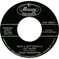 Dinah Washington What A Diff'rence A Day Makes / Come On Home USED VINYL 7INCH 45 RPM SINGLE