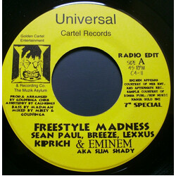 Sean Paul / Breeze (13) / Lexxus / Kiprich / Eminem / Slim Shady Freestyle Madness USED VINYL 7INCH 45 RPM