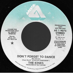 The Kinks Don't Forget To Dance USED VINYL 7INCH 45 RPM PROMO