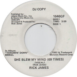 Rick James She Blew My Mind (69 Times) USED VINYL 7INCH 45 RPM SINGLE PROMO