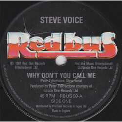 Steve Voice Why Don't You Call Me USED VINYL 7INCH SINGLE 45 RPM