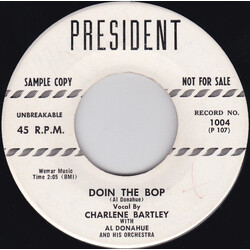 Charlene Bartley Doin The Bop / The Rain Song USED VINYL 7INCH 45 RPM SINGLE PROMO