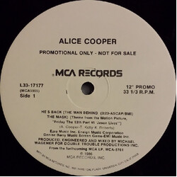 Alice Cooper He's Back (The Man Behind The Mask) USED VINYL 12INCH 33 S RPM SINGLE PROMO