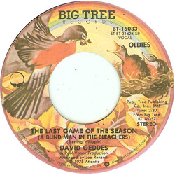 David Geddes The Last Game Of The Season (A Blind Man In The Bleachers) / Run Joey Run USED VINYL 7INCH SINGLE