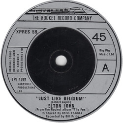 Elton John Just Like Belgium USED VINYL 7INCH 45 RPM SINGLE