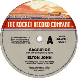 Elton John Sacrifice USED VINYL 7INCH 45 RPM SINGLE