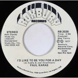 Paul Karas I'd Like To Be You For A Day USED VINYL 7INCH 45 RPM SINGLE PROMO STEREO MONO