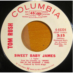 Tom Rush Sweet Baby James USED VINYL 7INCH 45 RPM SINGLE PROMO