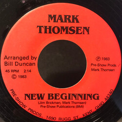Mark Thomsen (4) New Beginning / Noel USED VINYL 7INCH 45 RPM SINGLE