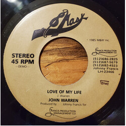 John Warren (24) Love Of My Life USED VINYL 7INCH 45 RPM STEREO