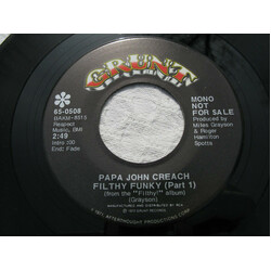 Papa John Creach Filthy Funky USED VINYL 7INCH 45 RPM SINGLE PROMO MONO