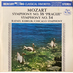 Wolfgang Amadeus Mozart Symphony No. 38 "Prague" Symphony No. 34 Vinyl LP USED