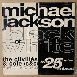 Michael Jackson Black Or White (The Clivillés & Cole (C&C) Remixes) USED VINYL 12INCH 45 RPM MAXI-SINGLE