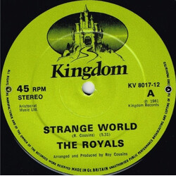 The Royals Strange World / No One Knows USED VINYL 12INCH 45 RPM SINGLE STEREO