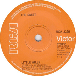 The Sweet Little Willy USED VINYL 7INCH 45 RPM SINGLE STEREO