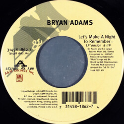 Bryan Adams Let's Make A Night To Remember USED VINYL 7INCH 45 RPM SINGLE