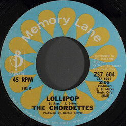 The Chordettes Lollipop / Born To Be With You USED VINYL 7INCH 45 RPM