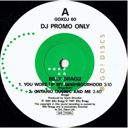 Billy Bragg You Woke Up My Neighbourhood USED VINYL 12INCH PROMO