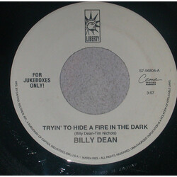 Billy Dean Tryin' To Hide A Fire In The Dark USED VINYL 7INCH 45 RPM JUKEBOX