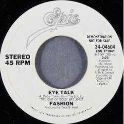 Fashion Eye Talk USED VINYL 7INCH 45 RPM SINGLE PROMO STYRENE STEREO