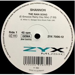 Shannon The Rain Song USED VINYL 12INCH 33 S RPM 45 RPM
