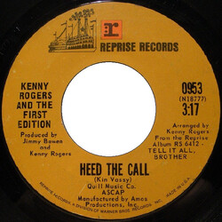 Kenny Rogers & The First Edition Heed The Call / A Stranger In My Place VINYL 7" USED